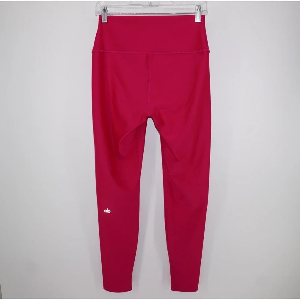 Alo Yoga Pink High Waist Airlift Leggings Large RN 87370 Hot Pink Gym Pilates